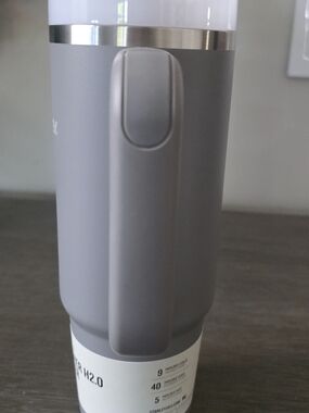 Stanley Gray 30 Oz  Travel Mug with Handle and Stainless Trim